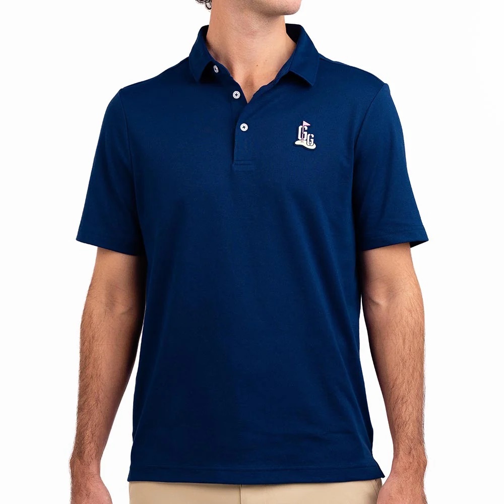 NWT New Good Good Golf Midnight Sky Men's Structured Collar Polo Large L